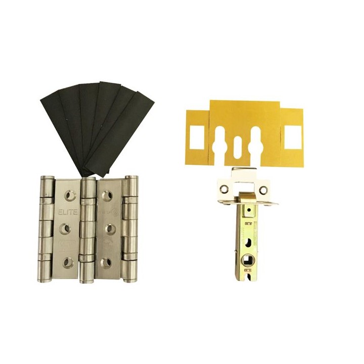 4FIREDOORS Fire Door Grade 7 Hinge & Latch Pack Stainless Steel