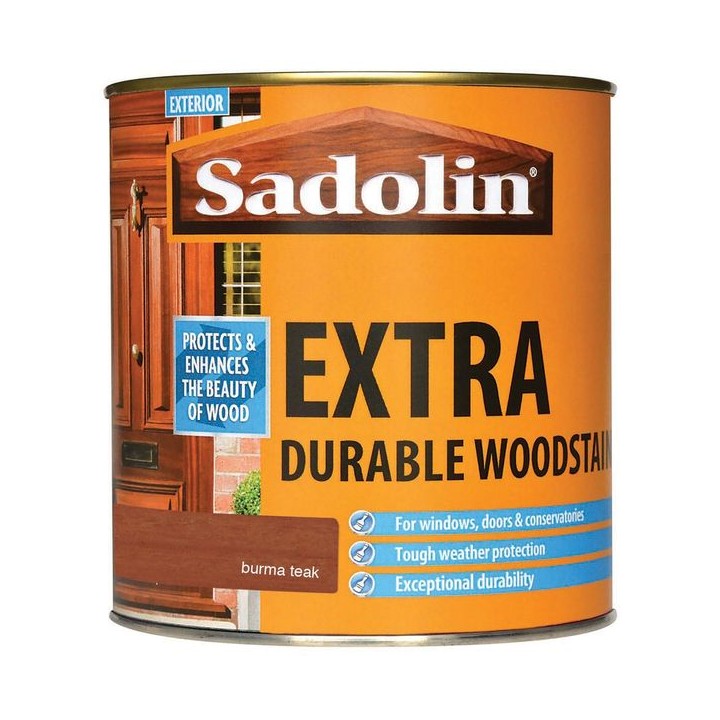 Sadolin Extra Durable Woodstain Burma Teak 1 Litre