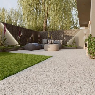 Talasey Vitripiazza Cava Granito Porcelain Paving Silver Grey 600 x 900mm