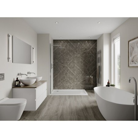 Multipanel Linda Barker Bathroom Wall Panel Hydrolock 2400 x 900mm Ferro Grafite 9483