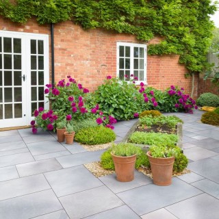 Global Stone Natural Slate Stone Paving Silver Green 600 x 900mm