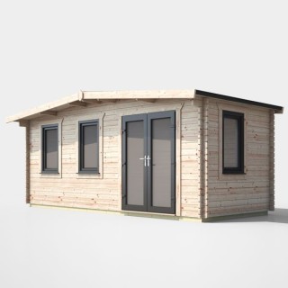 8 x 18 Power Chalet Log Cabin Right Doors