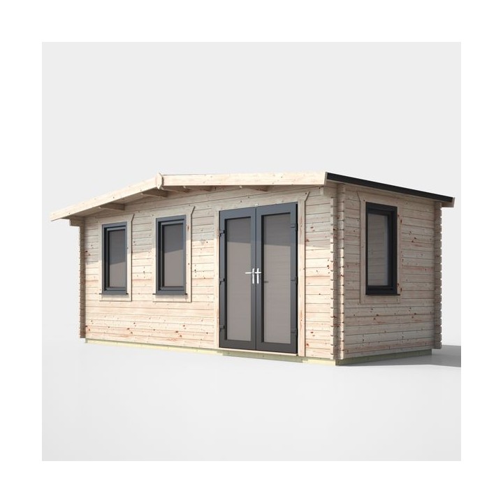 8 x 18 Power Chalet Log Cabin Right Doors