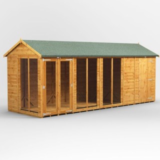 18 x 6 Power Apex Summerhouse With 4ft Side Store