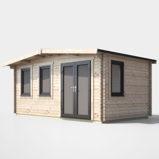 10 x 16 Power Chalet Log Cabin Right Doors