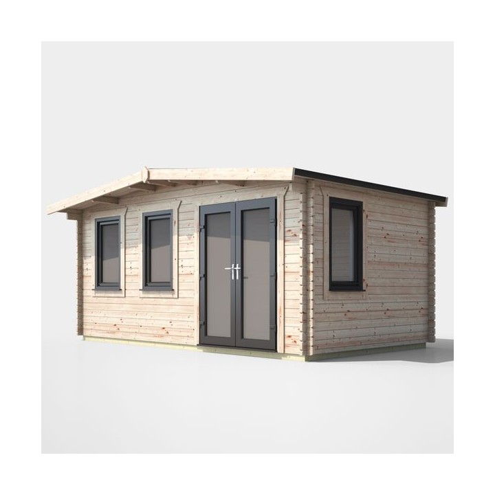 10 x 16 Power Chalet Log Cabin Right Doors