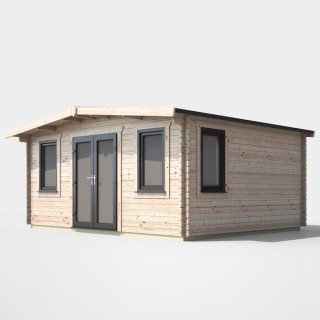 14 x 16 Power Chalet Log Cabin Centre Door