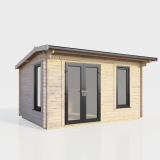 14 x 8 Power Apex Log Cabin Left Doors