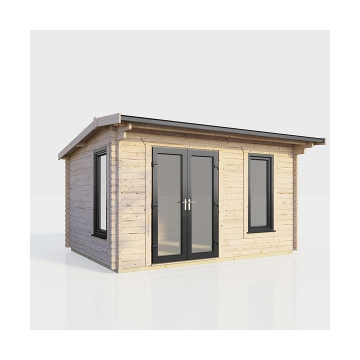 14 x 8 Power Apex Log Cabin Left Doors