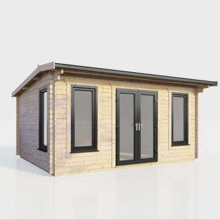 16 x 10 Power Apex Log Cabin Centre Doors