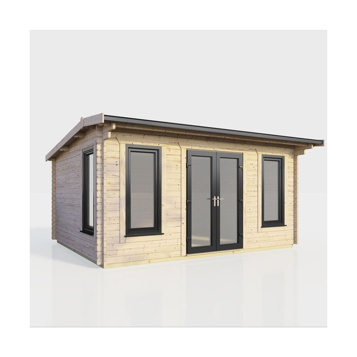 16 x 10 Power Apex Log Cabin Centre Doors