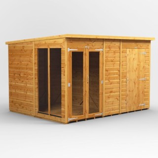 10 x 8 Power Pent Summerhouse With 4ft Side Store