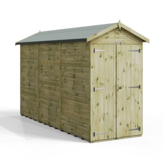 12x4 Premium Powersheds Apex No Windows Double Doors