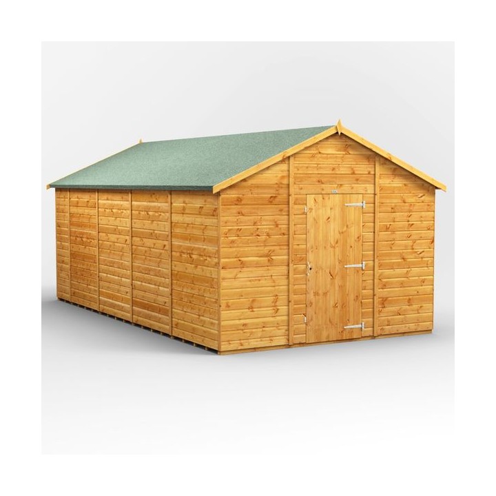 18 x 10 Power Apex Windowless Shed