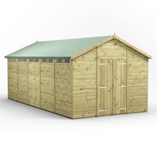 20x10 Premium Powersheds Security Apex Double Doors