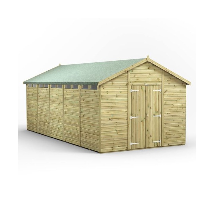 20x10 Premium Powersheds Security Apex Double Doors