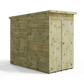 4x8 Premium Powersheds Windowless Pent Double Doors
