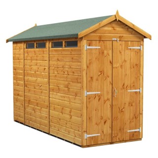 10 x 4 Power Apex Double Door Security Shed