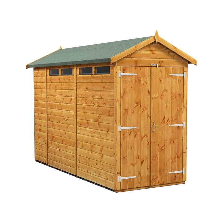 10 x 4 Power Apex Double Door Security Shed