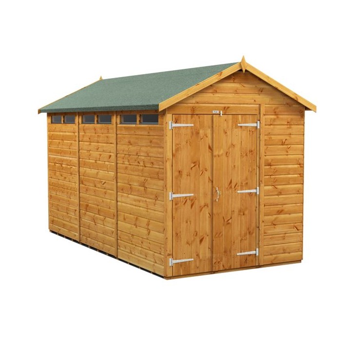 12 x 6 Power Apex Double Door Security Shed