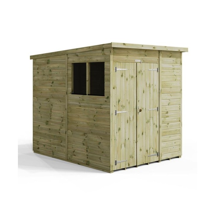 6x8 Premium Powersheds Pent Double Doors