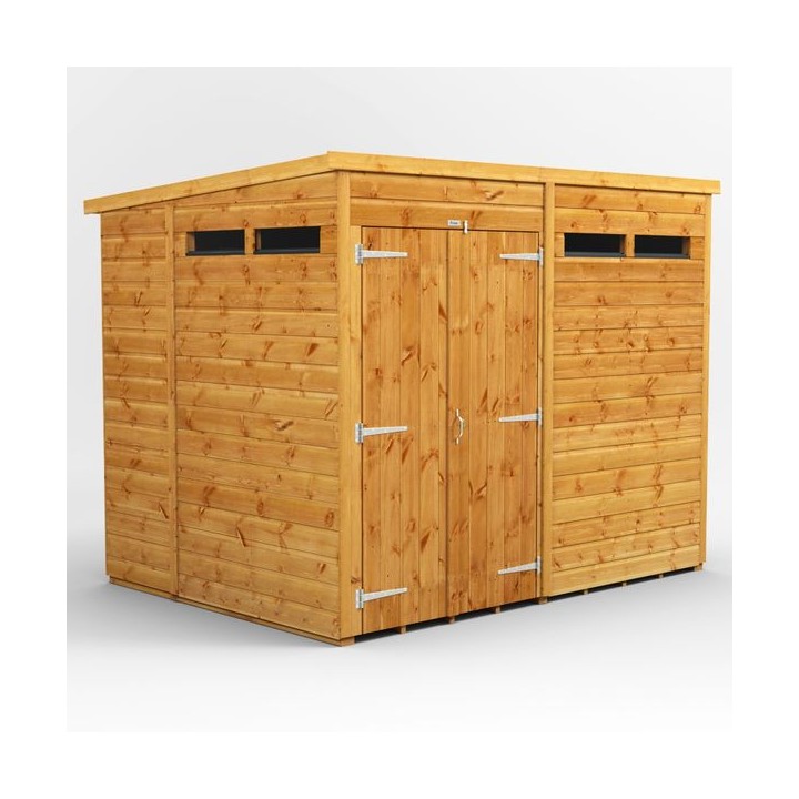 8 x 6 Power Pent Double Door Security Shed
