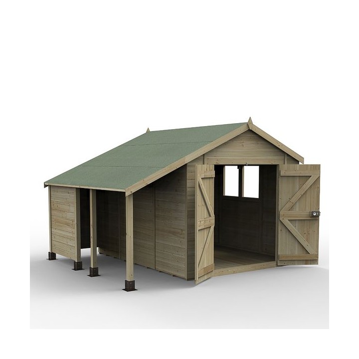Timberdale 10 x 8 Reverse Apex Shed - Installed