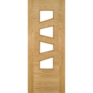 Deanta Seville Prefinished Oak Glazed 4 Lite Slanted 1981mm x 762mm x 35mm