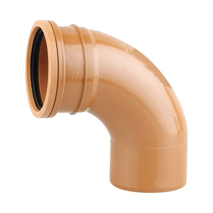 Osmadrain Drainage Short Radius Bend 87 Degree Single Socket 110mm