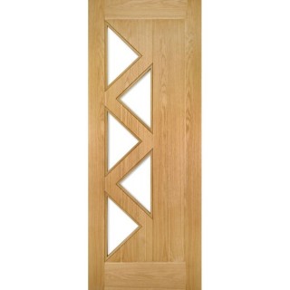Deanta Ely Prefinished Oak Glazed 5L Door 1981 x 838 x 35mm
