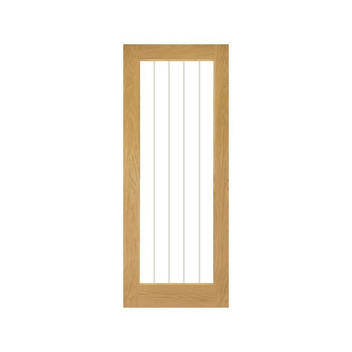 Deanta Ely Unfinished Oak Glazed 1L Door 1981 x 762 x 35mm