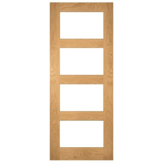 Deanta Coventry Unfinished Oak Glazed Fire Door 30m 1981 x 838 x 45mm