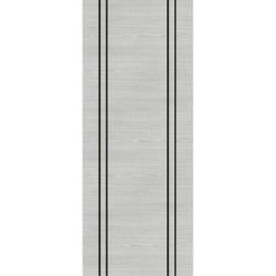 Flush Light Grey Ash Vertical Inlay Fire Door 60M 1981mm x 457mm x 54mm