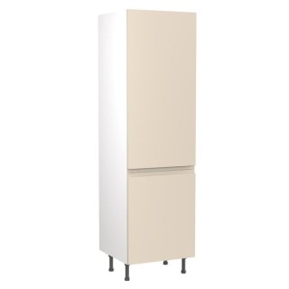 Flatpack 70/30 Fridge Freezer Tower J-PULL Ultra Matt Cashmere 600mm