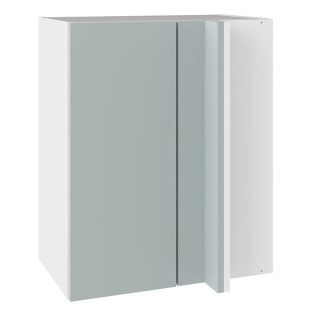 Flatpack 600 Blind Corner Wall Kitchen Cabinet Slab Supermatt Aquamarine