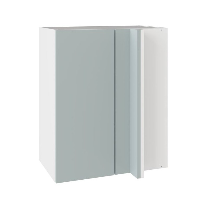 Flatpack 600 Blind Corner Wall Kitchen Cabinet Slab Supermatt Aquamarine
