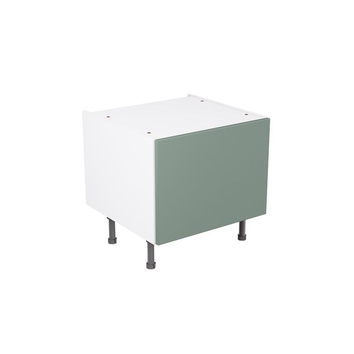 Flatpack 600 Belfast Sink Base Kitchen Cabinet Slab Supermatt Agave Green
