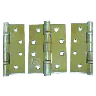 4Trade Hinge 2 Ball Bearing 100 x 75 x 3mm Stainless Steel GRADE13 CE Bsen 1935 Pack of 3