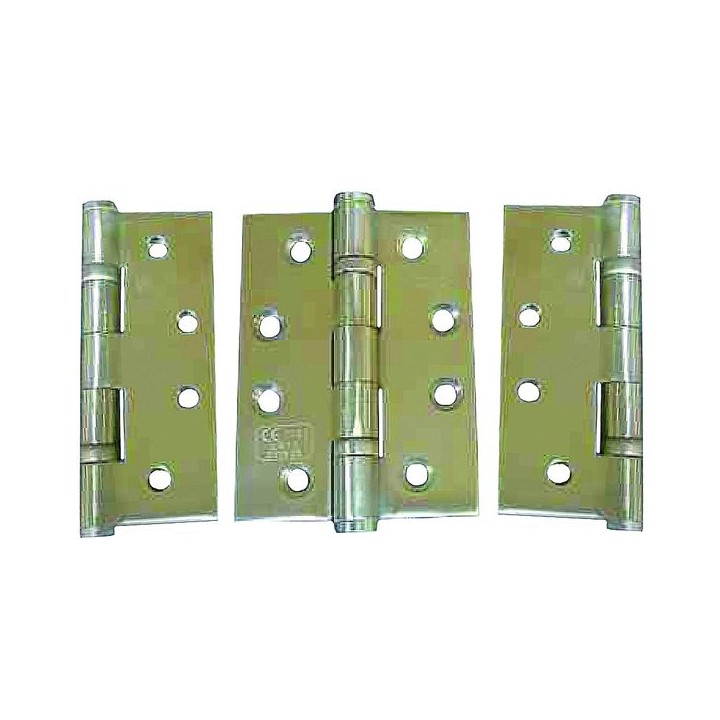 4Trade Hinge 2 Ball Bearing 100 x 75 x 3mm Stainless Steel GRADE13 CE Bsen 1935 Pack of 3