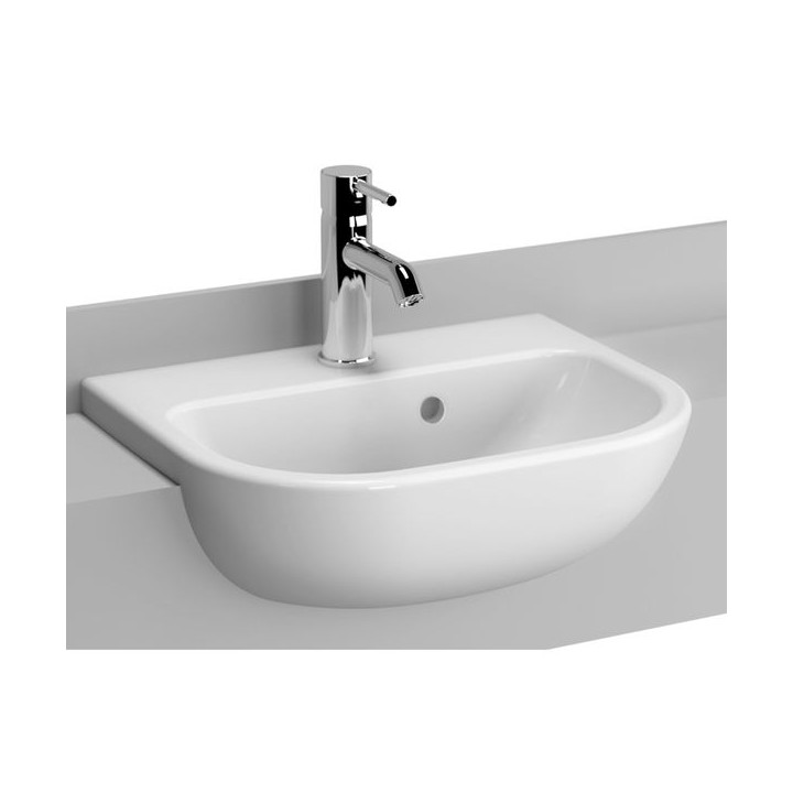 Vitra S20 Semi Recessed Basin 45cm 1TAP HOLE5521B003-0001