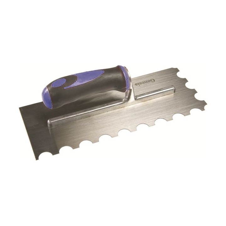 Genesis 906 6 x 6mm Soft Grip Square Notch Trowel 280 x 130mm