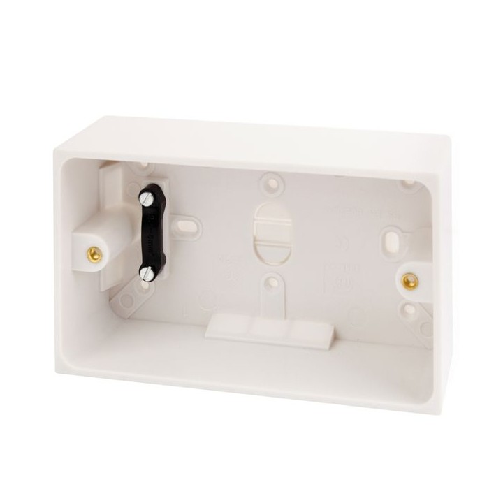 4Trade Surface Mounted Box 2 Gang 47mm