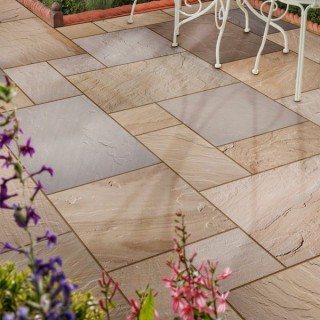 Global Stone Fusion Premium Natural Stone Paving Country Buff 900 x 600mm