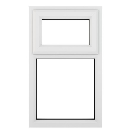 Crystal White Upvc Casement Clear Window 2P Top Opening 905 mm x 1040 mm