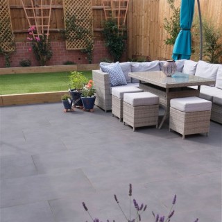 Talasey Vitripiazza Dusk Porcelain Paving Grey 600 x 900mm