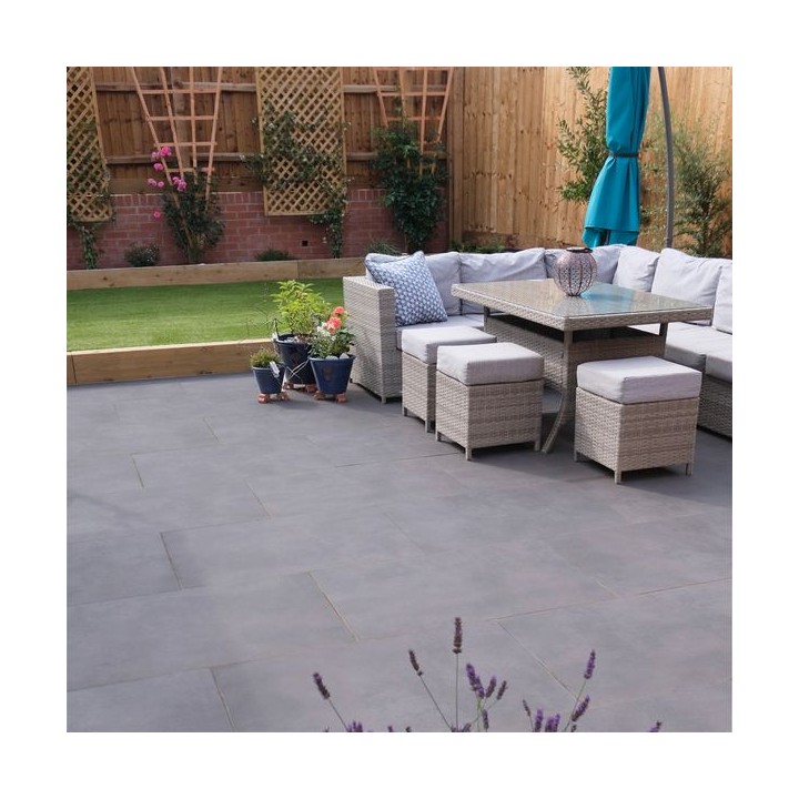 Talasey Vitripiazza Dusk Porcelain Paving Grey 600 x 900mm