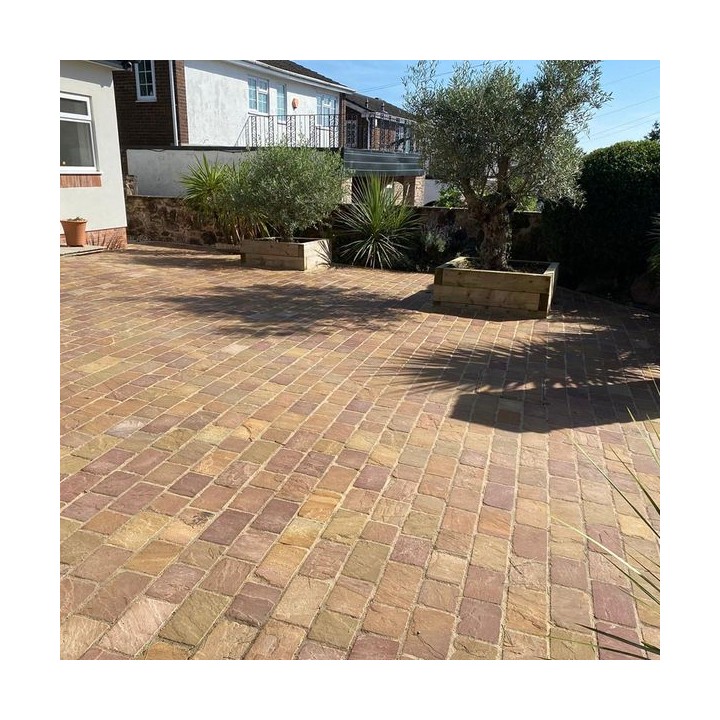 Talasey Fossestone Sandstone Natural Stone Block Paving Orchard 8.50m2 Project Pack