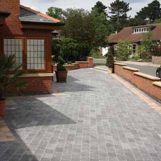 Talasey Fossestone Sandstone Natural Stone Block Paving Midnight Blue 250 x 150mm