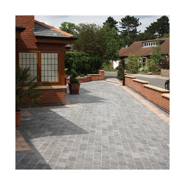 Talasey Fossestone Sandstone Natural Stone Block Paving Midnight Blue 250 x 150mm