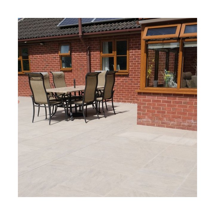 Talasey Vitripiazza Bellstone Porcelain Paving Kreme 600 x 600mm